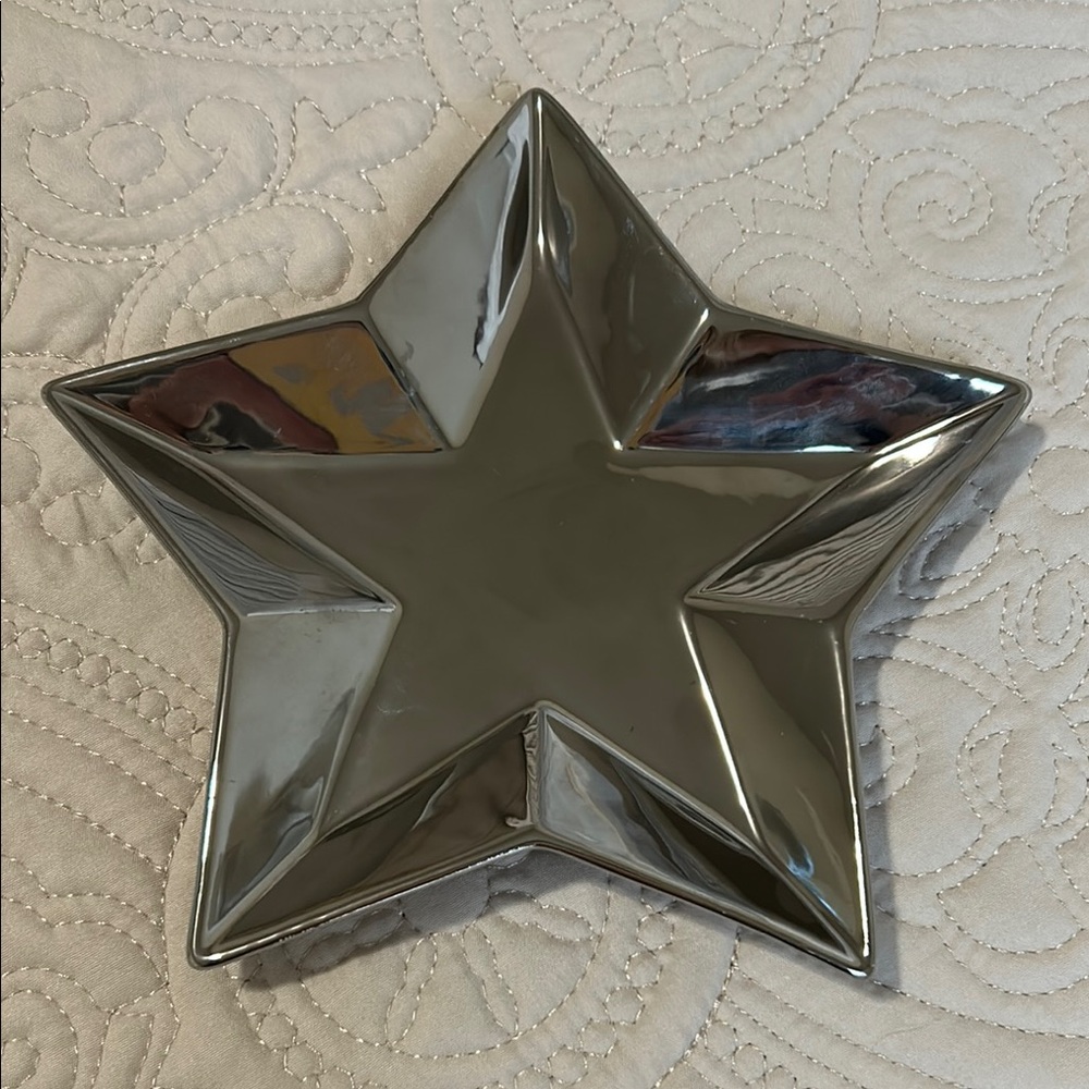 Silver Star-Shaped Trinket Dish